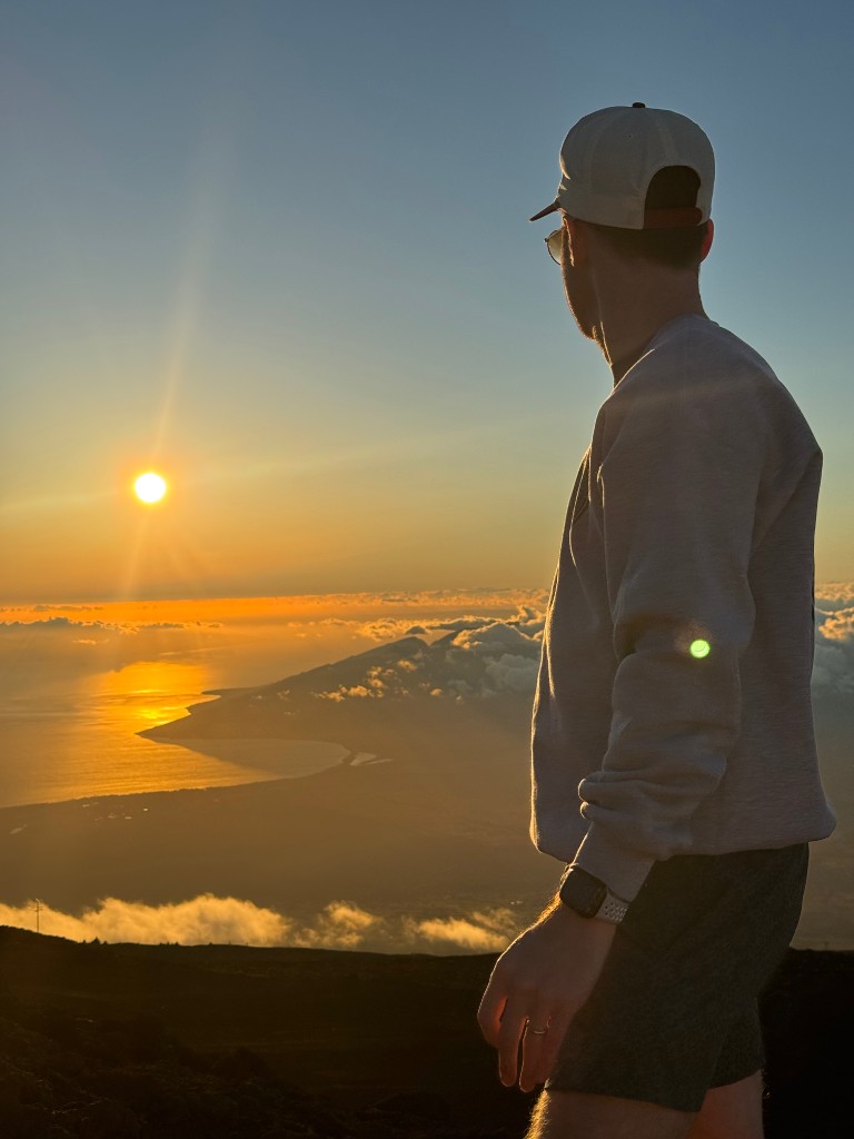 Sunset above the clouds